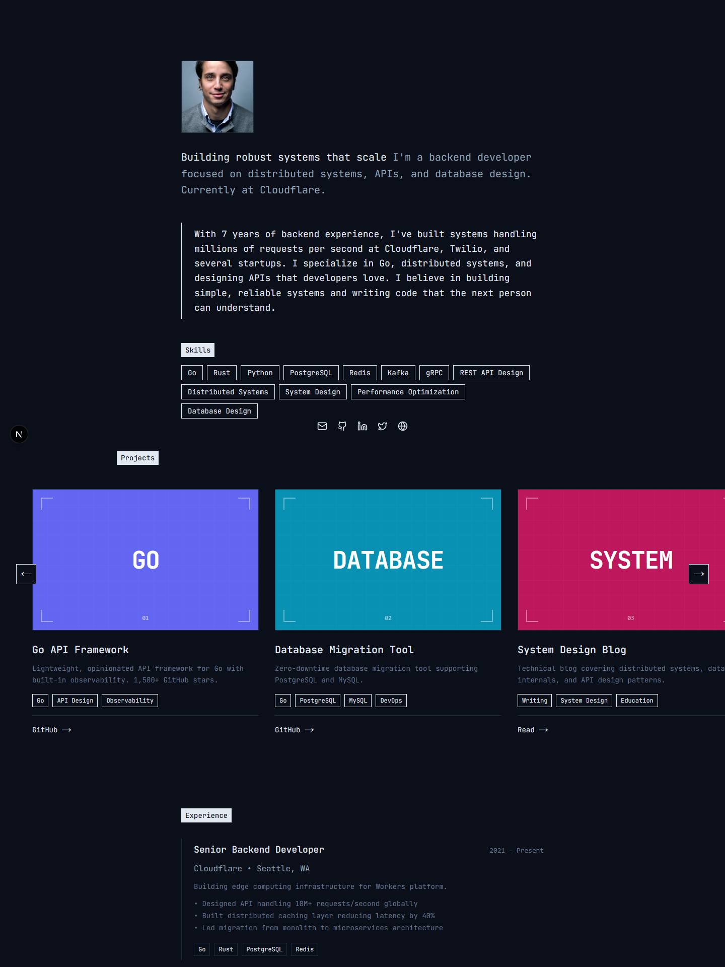 Signal template preview for backend-developer
