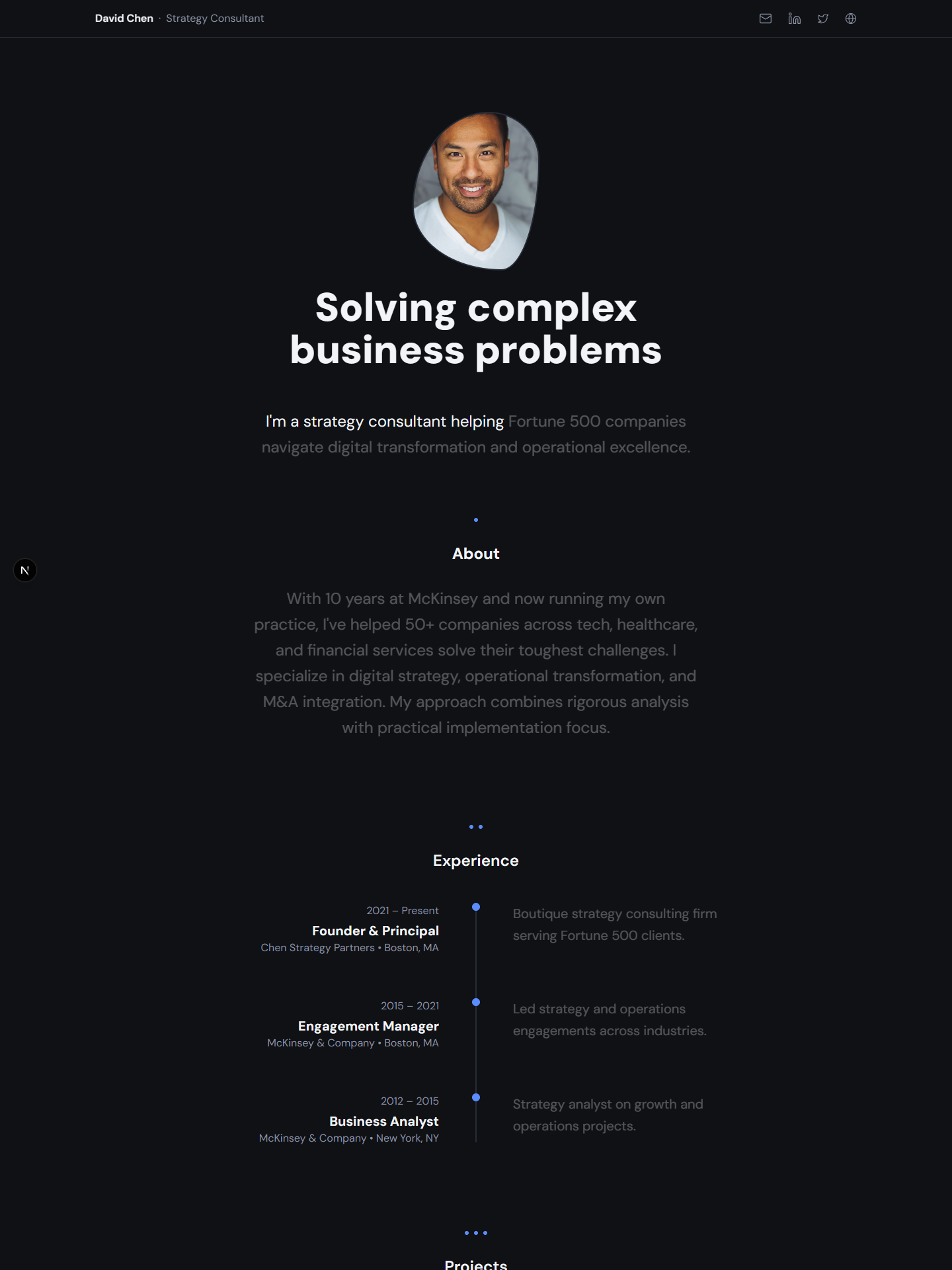 Minimalist template - Consultant