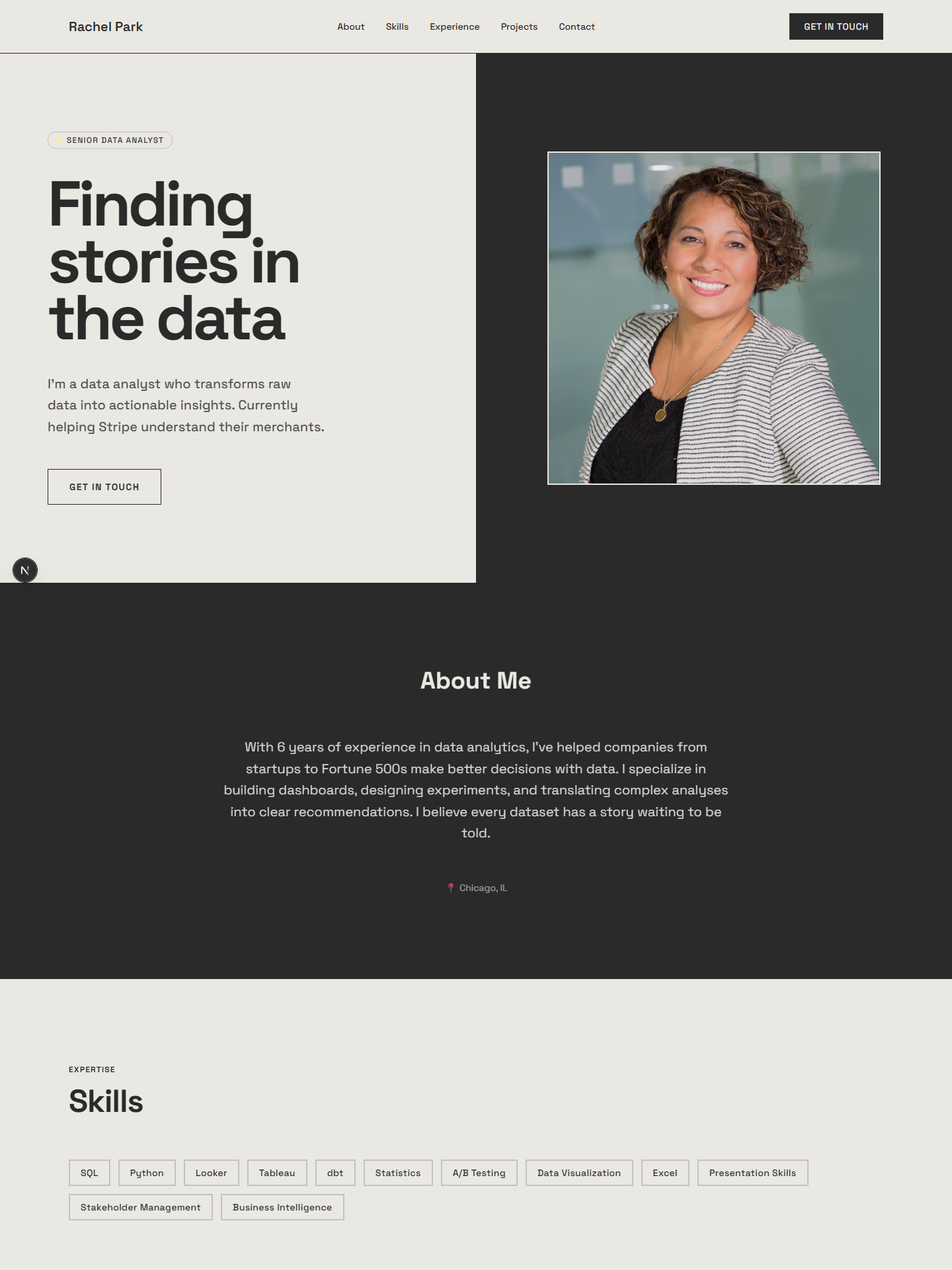 Atelier template preview for data-analyst