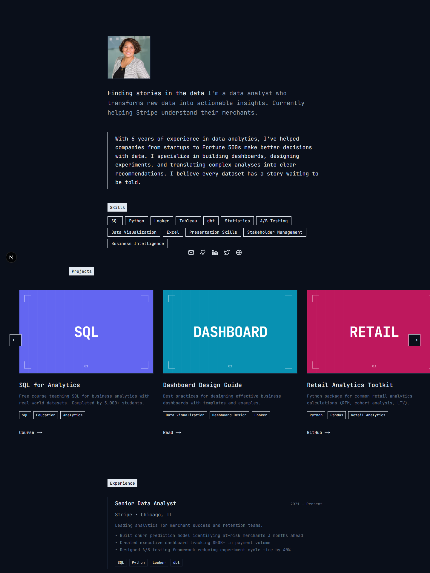Signal template preview for data-analyst