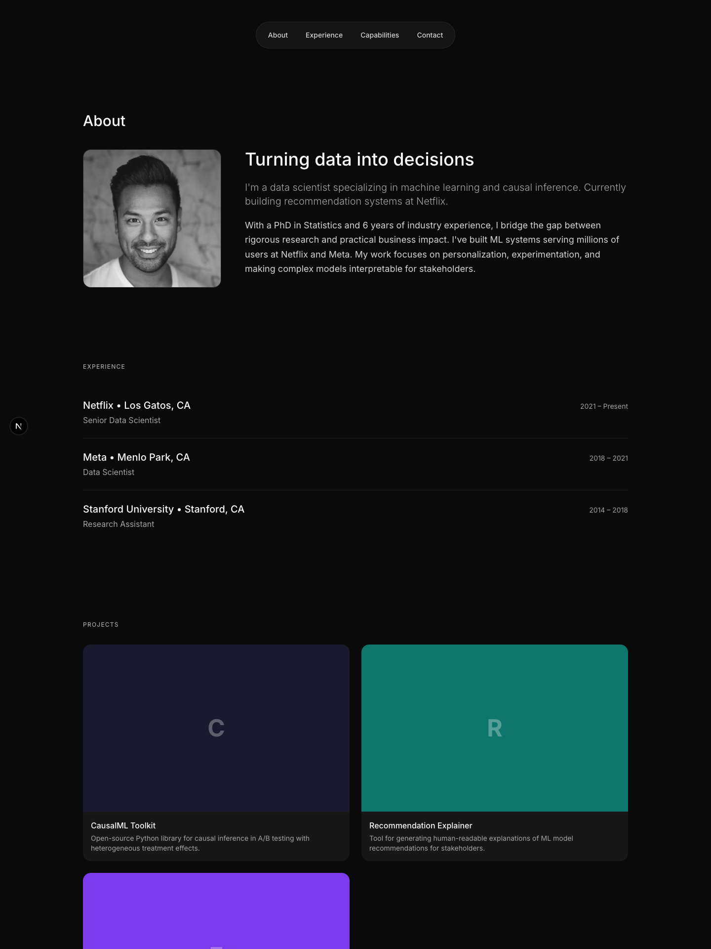 Credence template preview for data-scientist