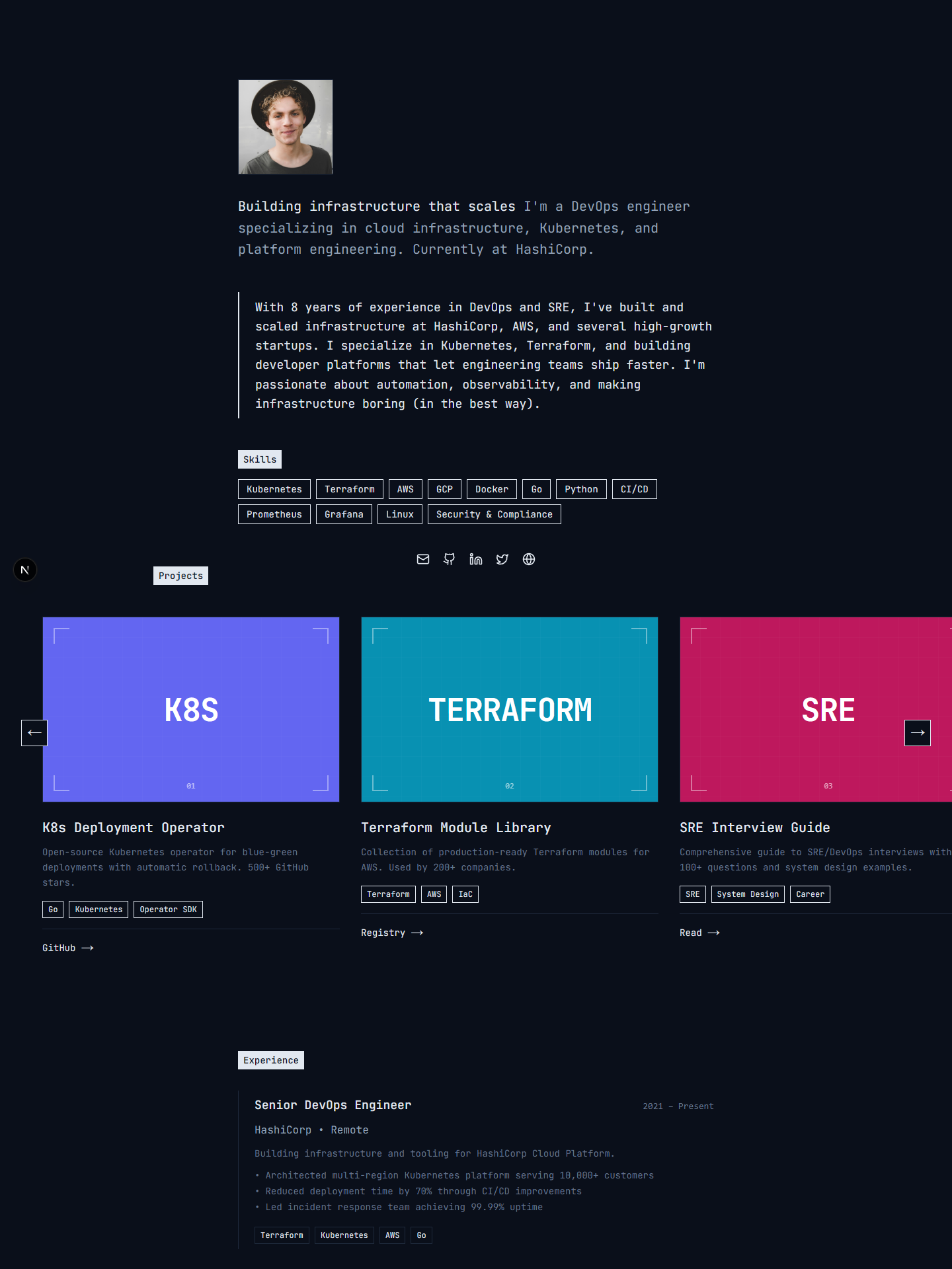 Signal template preview for devops-engineer