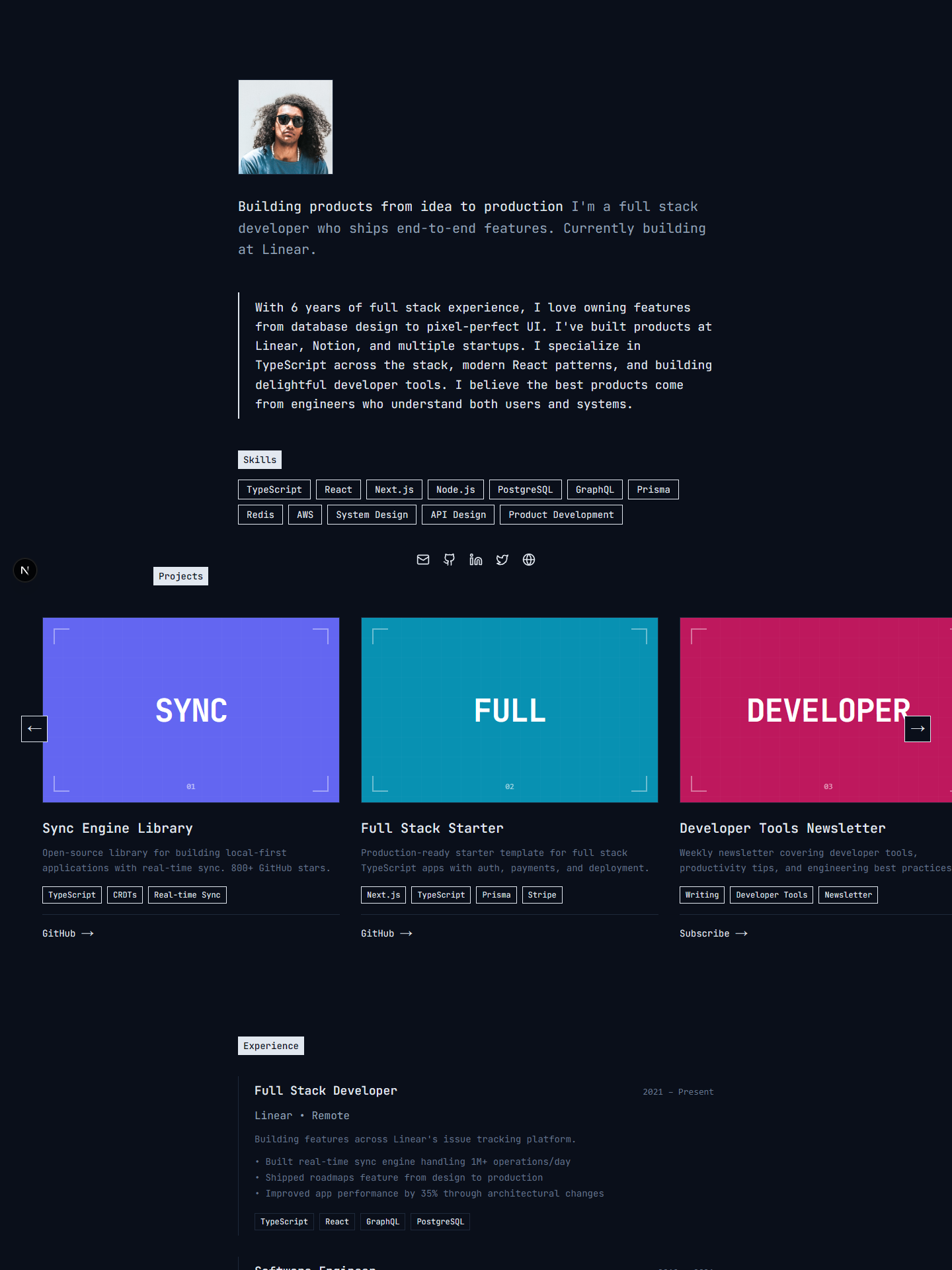 Signal template preview for fullstack-developer