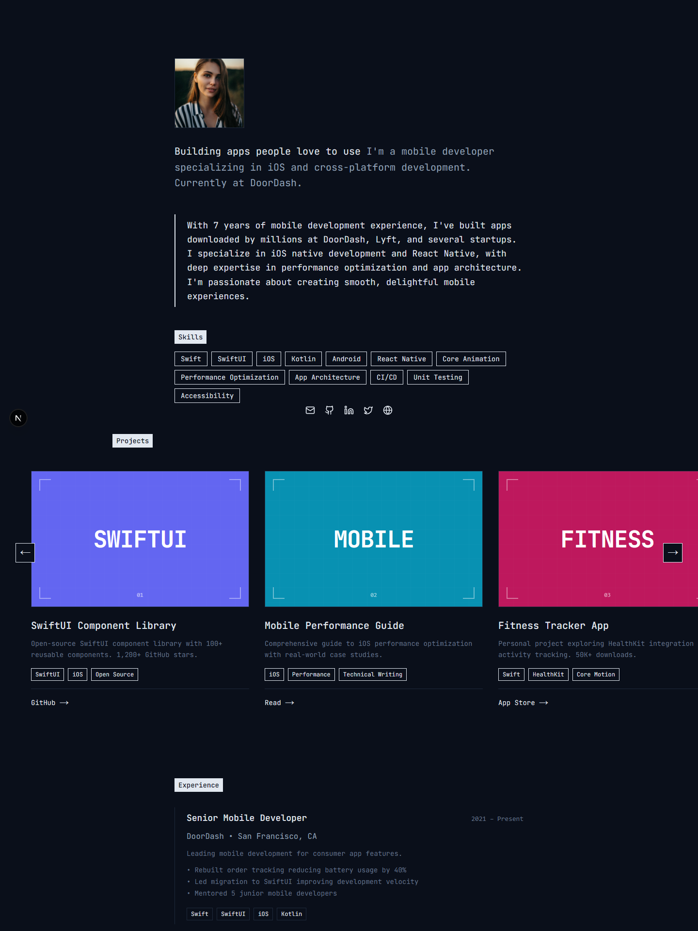 Signal template preview for mobile-developer
