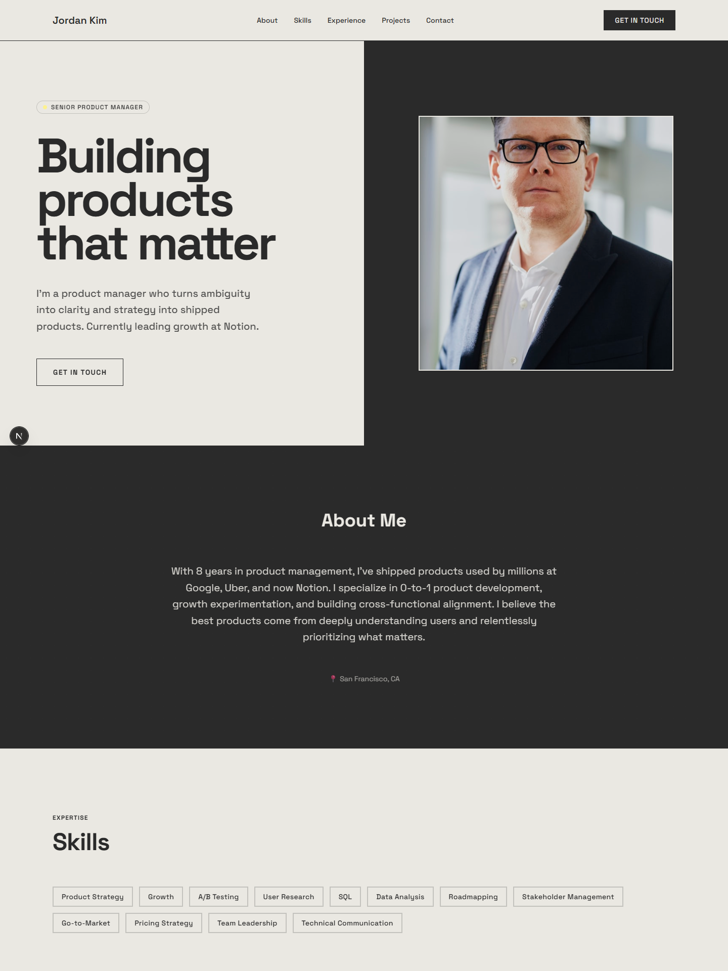 Atelier template preview for product-manager