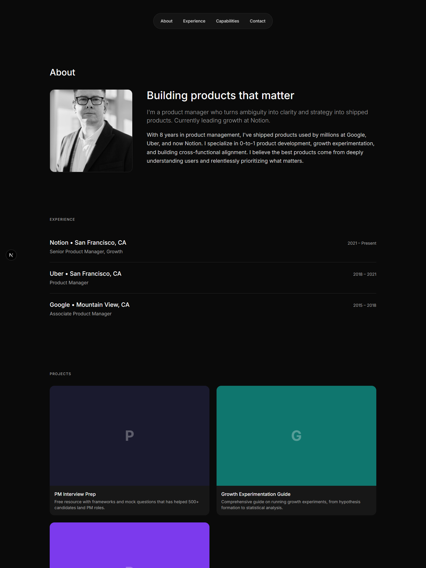 Credence template preview for product-manager