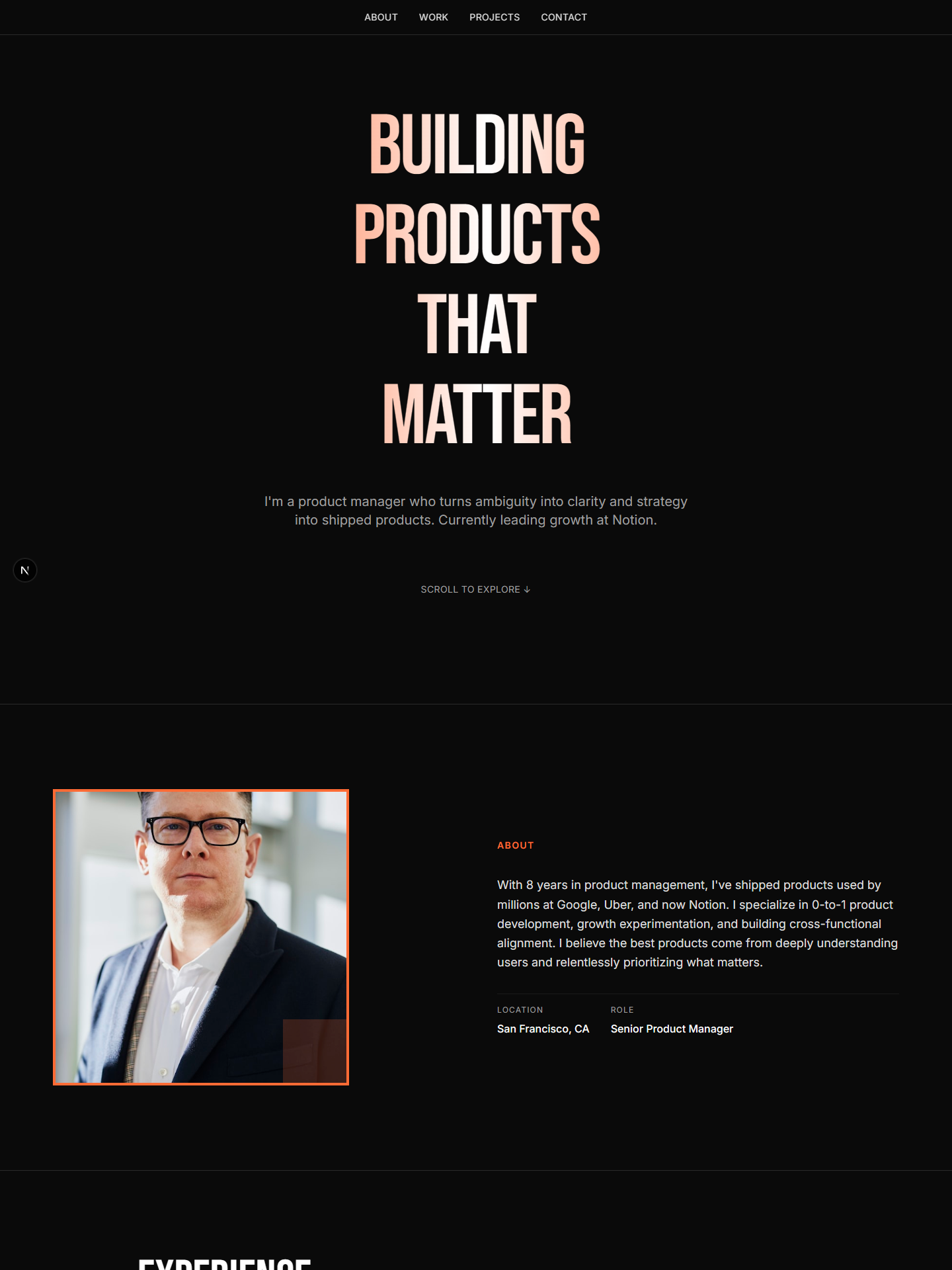 Impact template preview for product-manager