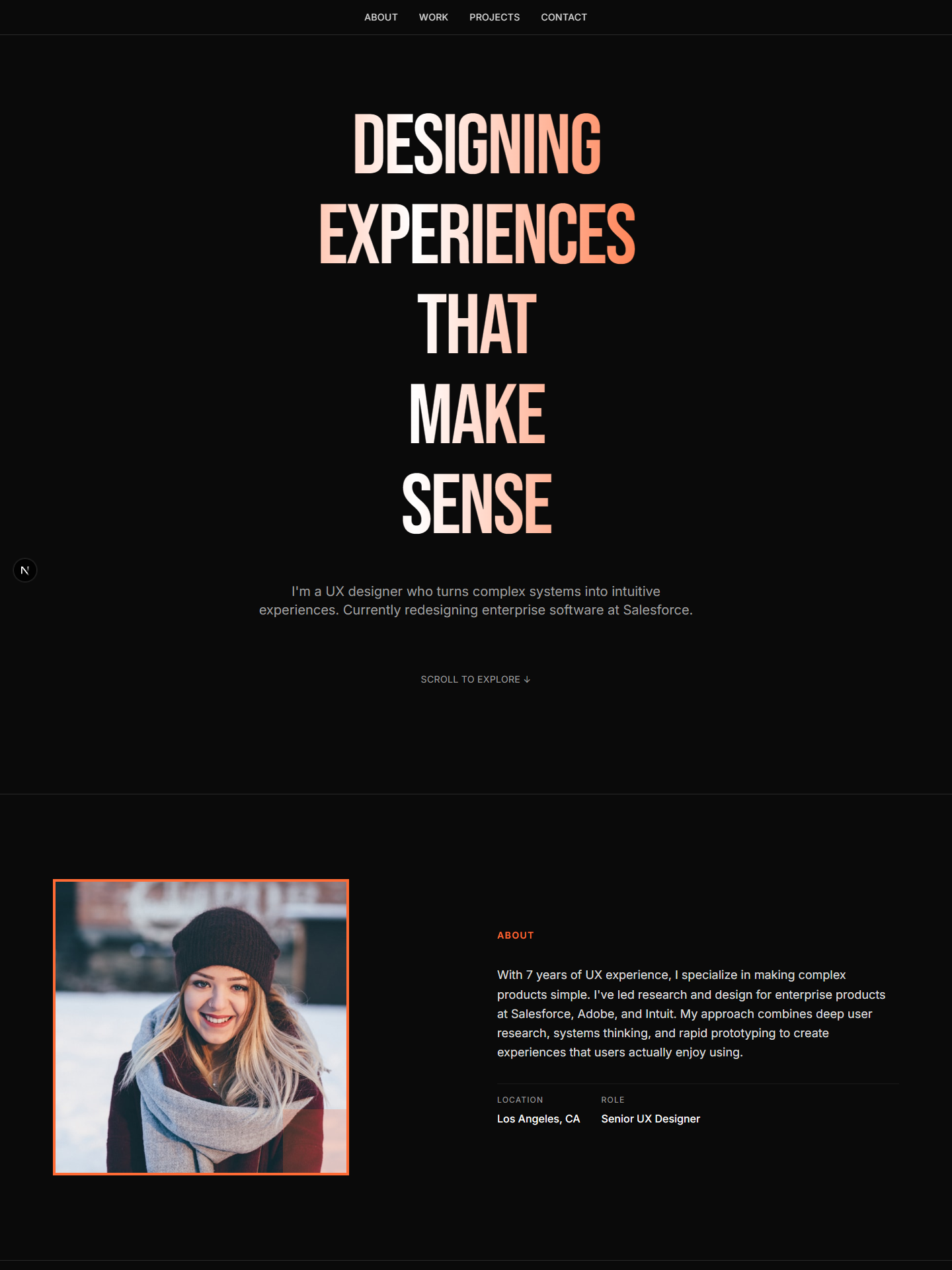 Impact template preview for ux-designer